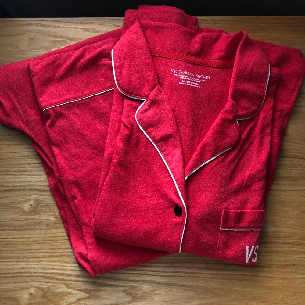 Red Victoria’s Secret Knit Sleepover PJ Set